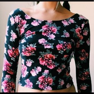 H&M Divided Long Sleeve Floral Shirt